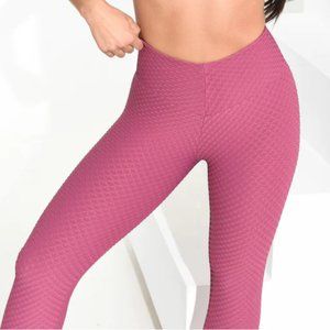 Booty by Brabants Croco Skin Cropped Burnt Rose Leggings